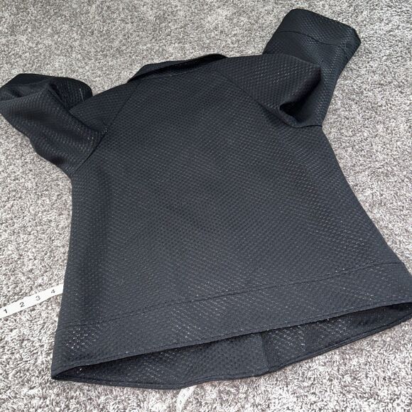 Anne Klein Black Textured Moto Jacket Zipper Front Snap Accent 8 - Picture 7 of 9